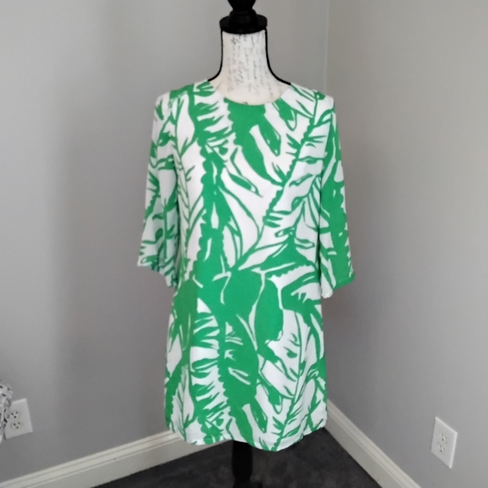Lilly Pulitzer for Target Green & White Boom Boom Palm Mini Dress - XS - Picture 4 of 9